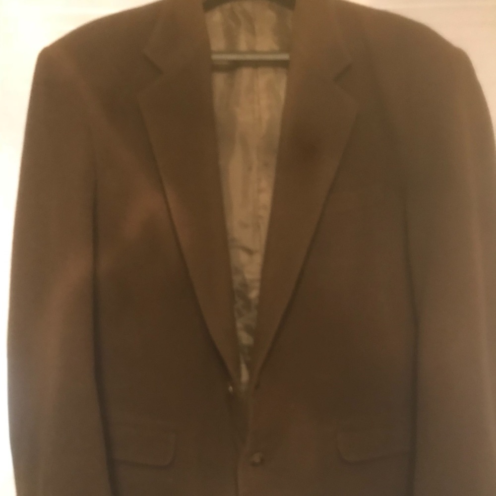 This is a wool blazer that appears to be suede